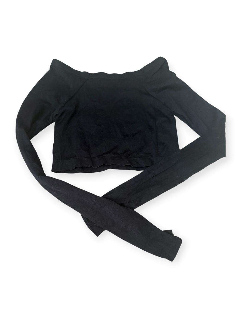 FP Movement High Plank Off Shoulder Crop Top Black XS/S NWOT
